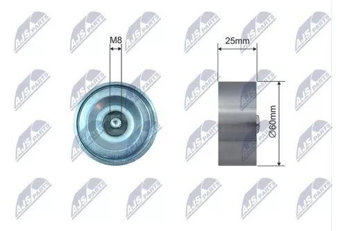 Tensioner Pulley, V-ribbed belt