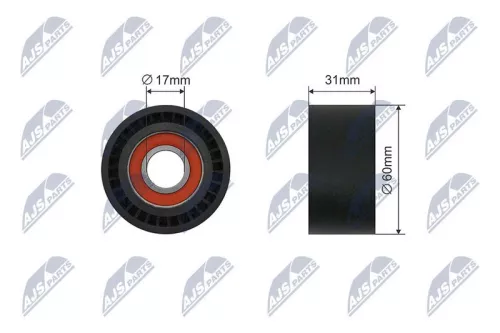 Tensioner Pulley, V-ribbed belt