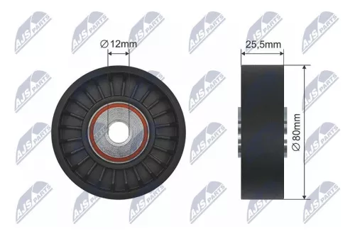 NTY NTY RNK-SA-001 Deflection/Guide Pulley, V-ribbed belt 