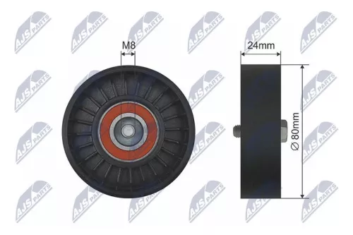 NTY NTY RNK-SA-002 Deflection/Guide Pulley, V-ribbed belt 
