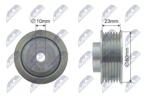 NTY NTY RNK-SU-008 Deflection/Guide Pulley, V-ribbed belt 