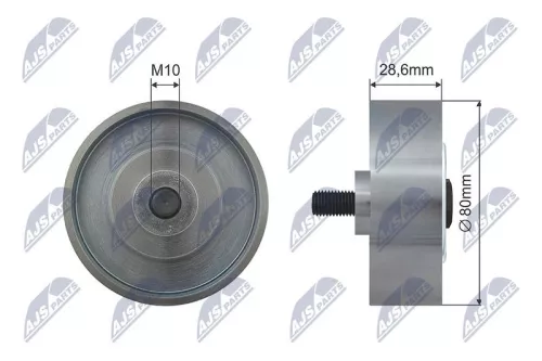Deflection/Guide Pulley, V-ribbed belt