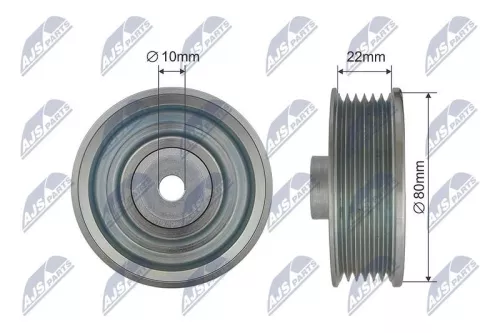 Deflection/Guide Pulley, V-ribbed belt