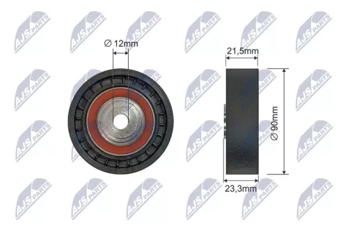 Tensioner Pulley, V-ribbed belt