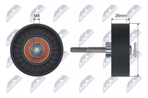 Deflection/Guide Pulley, V-ribbed belt