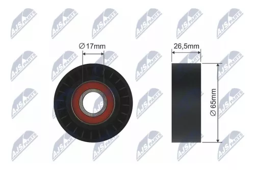 NTY NTY RNK-VV-011 Tensioner Pulley, V-ribbed belt 