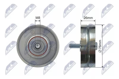 Deflection/Guide Pulley, V-ribbed belt