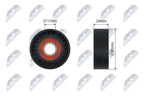NTY NTY RNK-VV-018 Tensioner Pulley, V-ribbed belt 