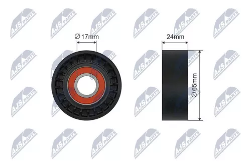 Tensioner Pulley, V-ribbed belt
