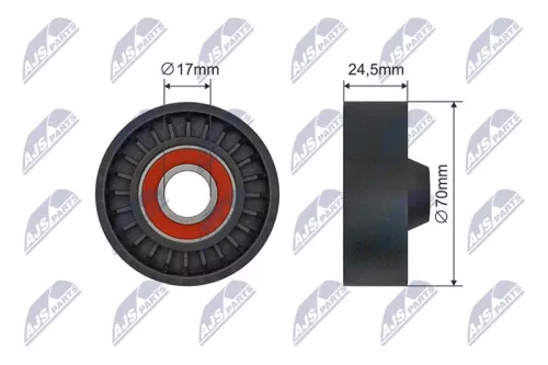 Tensioner Pulley, V-ribbed belt