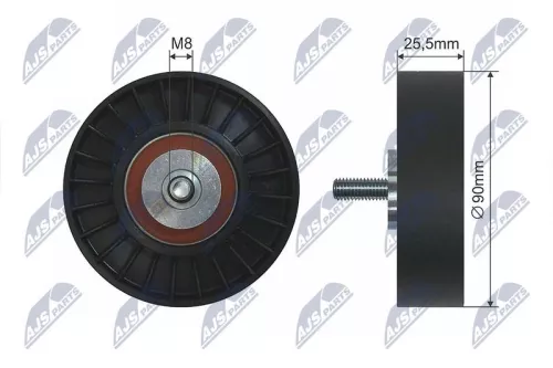 NTY NTY RNK-VW-003 Deflection/Guide Pulley, V-ribbed belt 