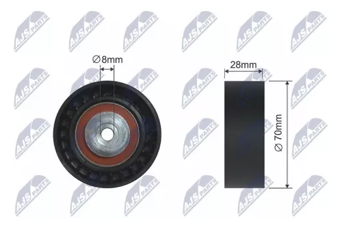 Deflection/Guide Pulley, V-ribbed belt