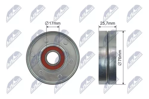 Deflection/Guide Pulley, V-ribbed belt