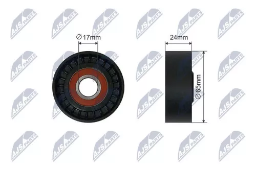 Tensioner Pulley, V-ribbed belt