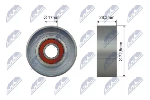 Tensioner Pulley, V-ribbed belt