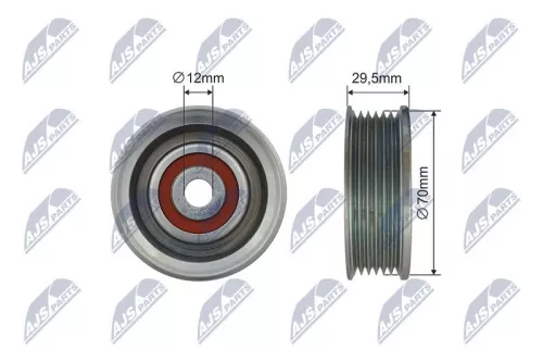 Deflection/Guide Pulley, V-ribbed belt