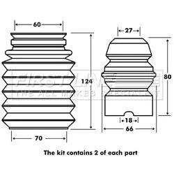 FIRST LINE FIRST LINE FPK7011  FIRST LINE Dust Cover Kit shock absorber 