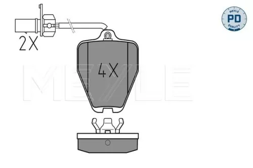 MEYLE Brake Pad Set, disc brake (025 214 5418/PD)