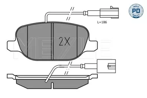MEYLE Brake Pad Set, disc brake (025 238 1118/PD)