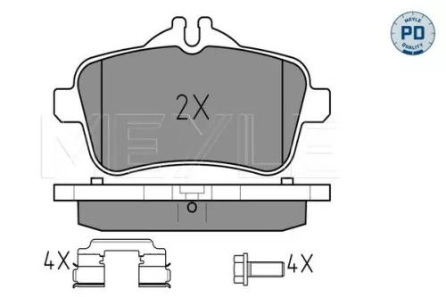 MEYLE Brake Pad Set, disc brake (025 252 1516/PD)