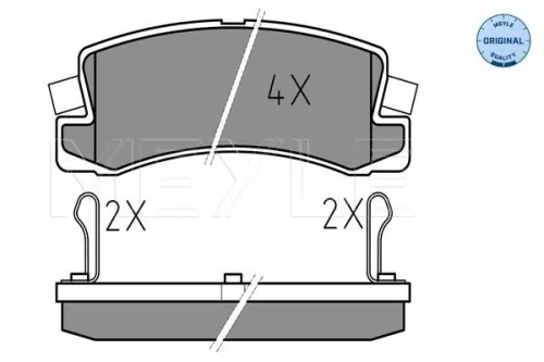MEYLE Brake Pad Set, disc brake (025 200 7615/W)