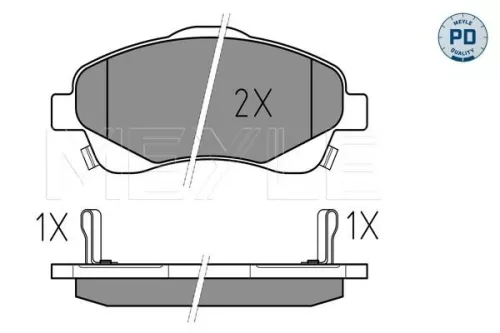 MEYLE Brake Pad Set, disc brake (025 237 6819/PD)