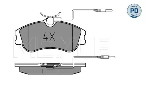 MEYLE Brake Pad Set, disc brake (025 231 2419/PD)