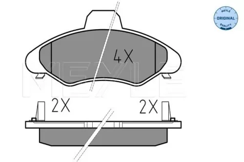 MEYLE Brake Pad Set, disc brake (025 233 0018/W)