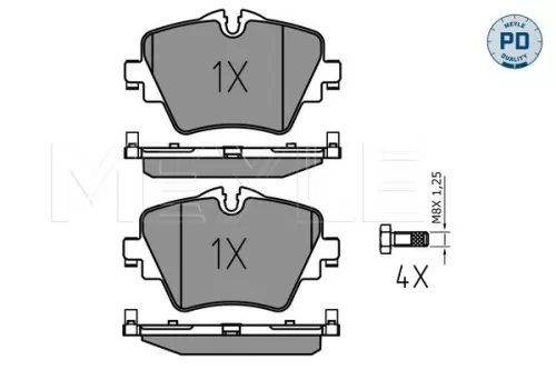 MEYLE Brake Pad Set, disc brake (025 256 1718/PD)