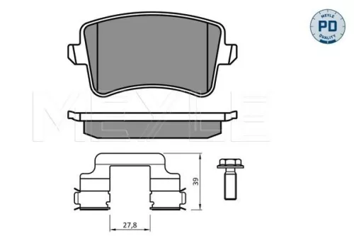 MEYLE Brake Pad Set, disc brake (025 246 0617-2/PD)