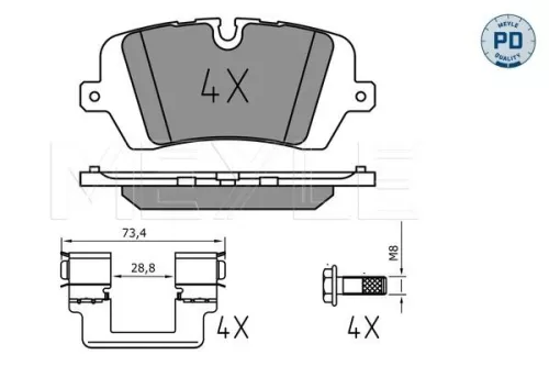 MEYLE Brake Pad Set, disc brake (025 257 2016/PD)