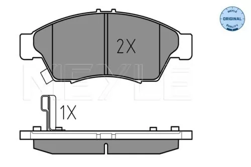 MEYLE Brake Pad Set, disc brake (025 238 1716/W)