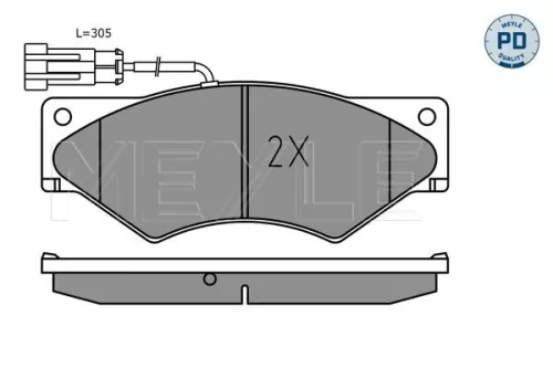 MEYLE Brake Pad Set, disc brake (025 291 0720/PD)