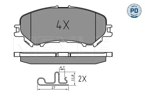 MEYLE MEYLE (025 220 6518/PD) Front MEYLE Brake Pad Set 