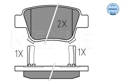 MEYLE Brake Pad Set, disc brake (025 236 2016/W)