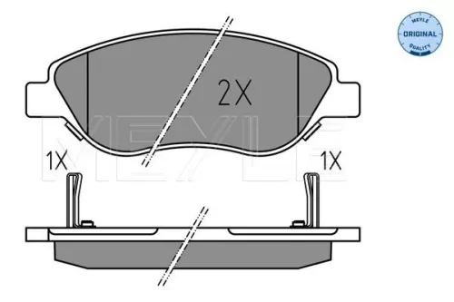 MEYLE Brake Pad Set, disc brake (025 224 7619)