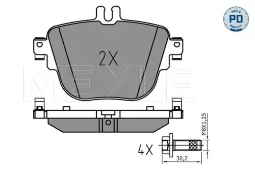 MEYLE Brake Pad Set, disc brake (025 227 9217/PD)