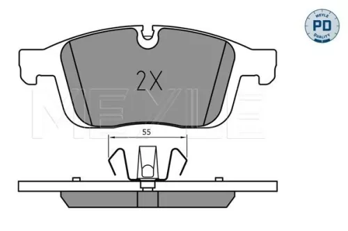 MEYLE Brake Pad Set, disc brake (025 223 8619/PD)