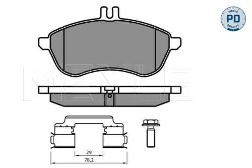 MEYLE Brake Pad Set, disc brake (025 243 0620-2/PD)