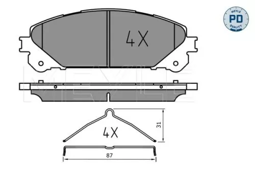 MEYLE Brake Pad Set, disc brake (025 244 5218/PD)