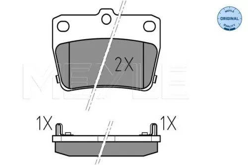 MEYLE Brake Pad Set, disc brake (025 236 5614/W)