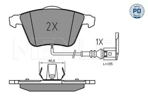 MEYLE Brake Pad Set, disc brake (025 240 2120/PD)