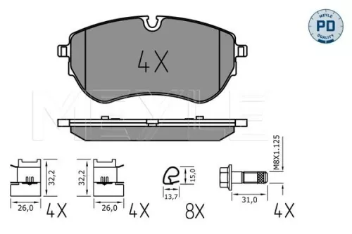 MEYLE MEYLE (025 226 4420/PD) Front MEYLE Brake Pad Set 