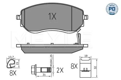 MEYLE Brake Pad Set, disc brake (025 226 6021/PD)