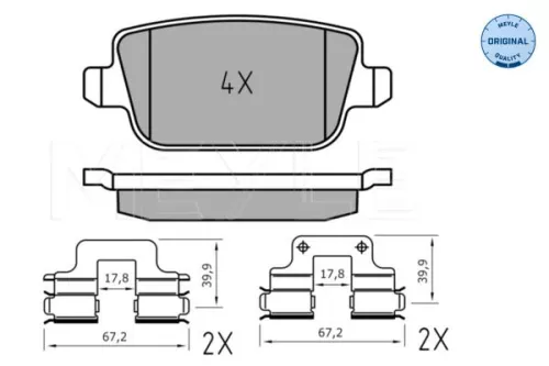 MEYLE Brake Pad Set, disc brake (025 245 3716)