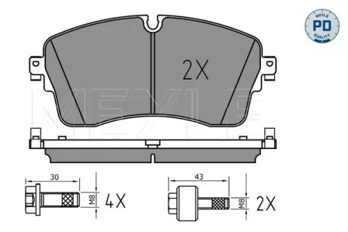 MEYLE Brake Pad Set, disc brake (025 224 8517/PD)