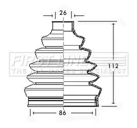  FIRST LINE Drive Shaft Cv Boot Kit
