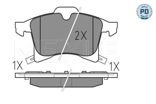 MEYLE Brake Pad Set, disc brake (025 283 3219/PD)