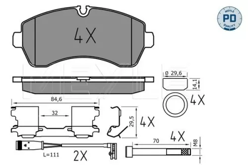 MEYLE Brake Pad Set, disc brake (025 292 0020/PD)