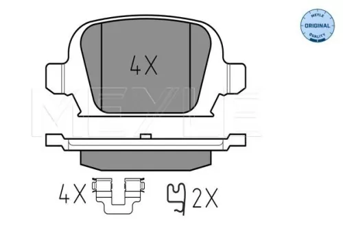 MEYLE Brake Pad Set, disc brake (025 232 8414)